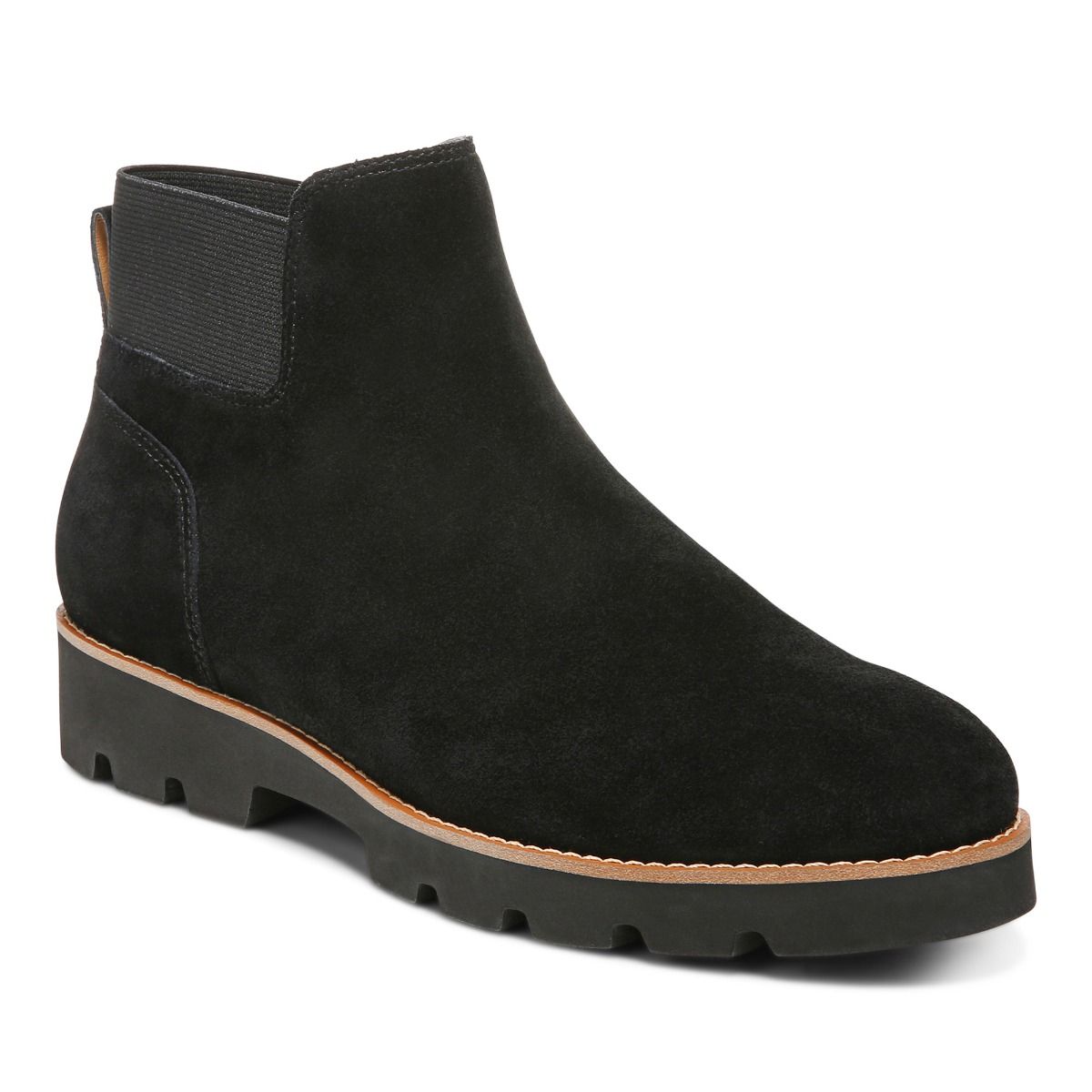 Black Suede Vionic Brionie Chelsea Boot