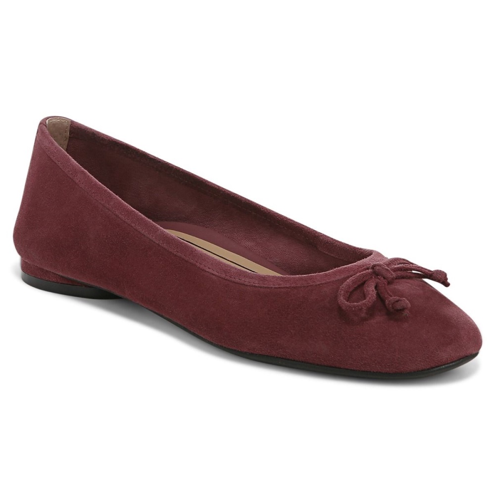 Callisto Flat Vionic Shiraz Suede