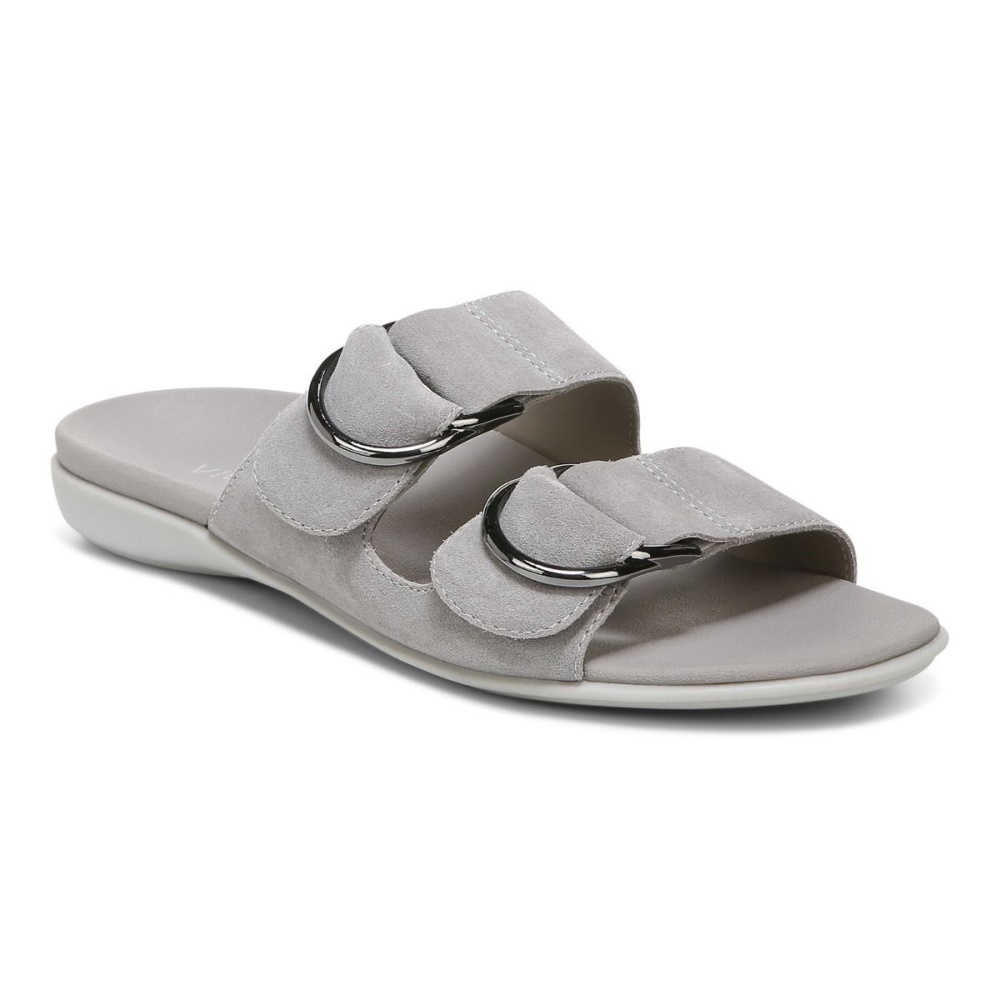 Corlee Slide Sandal Vionic Light Grey