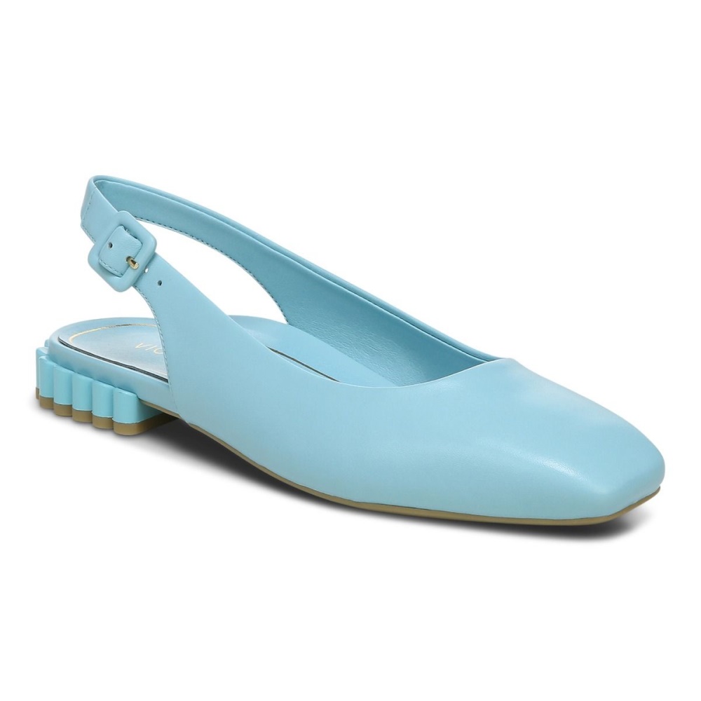 Vionic Porcelain Blue Delphine Slingback Flat