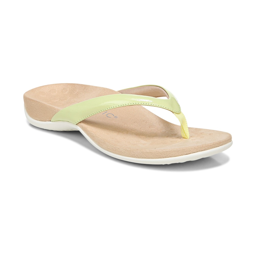 Pale Lime Vionic Dillon Toe Post Sandal