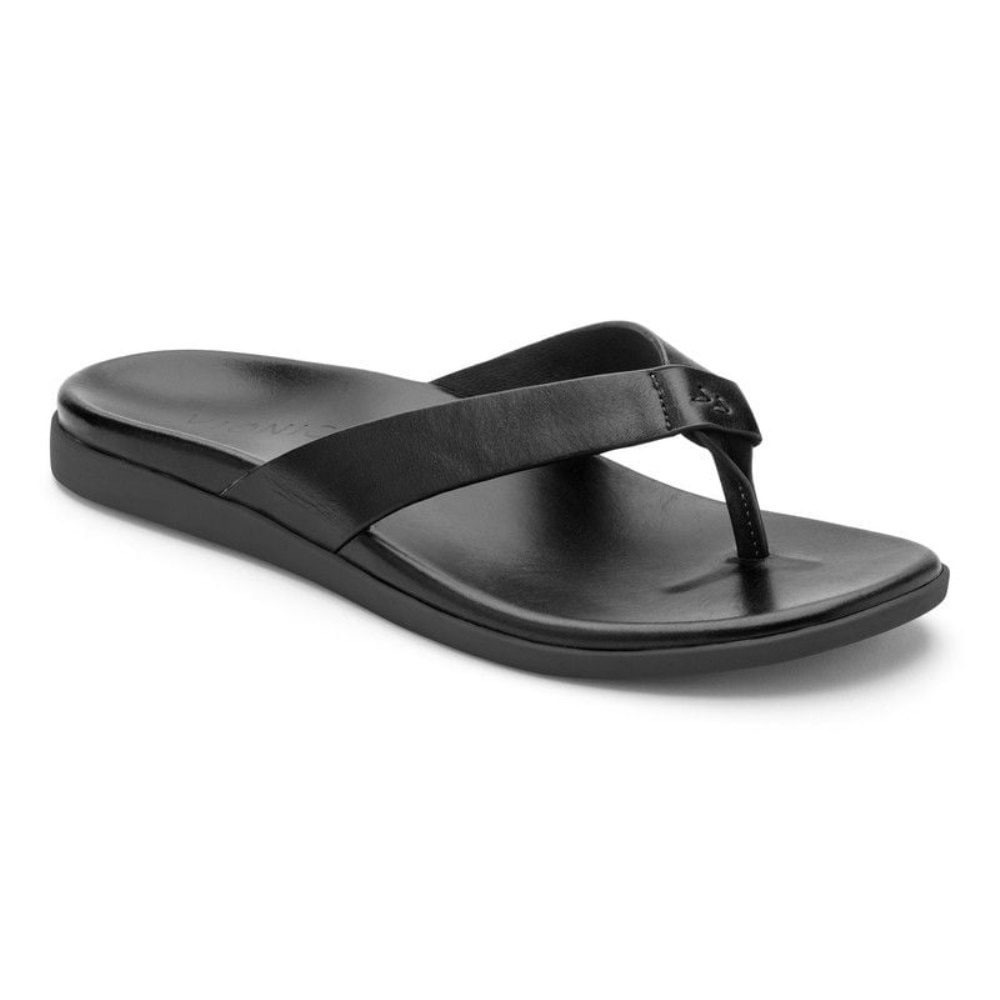 Vionic Black Elijah Toe Post Sandal