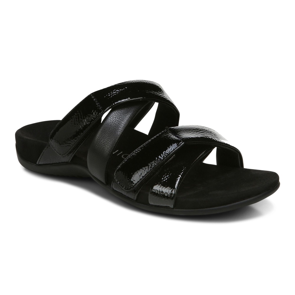 Vionic Black Hadlie Slide Sandal
