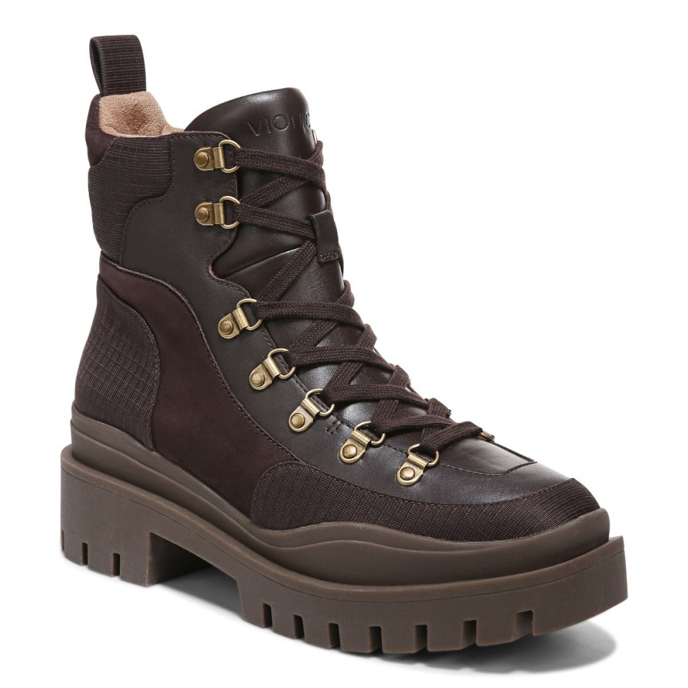 Jaxen Boot Vionic Chocolate Leather Textile