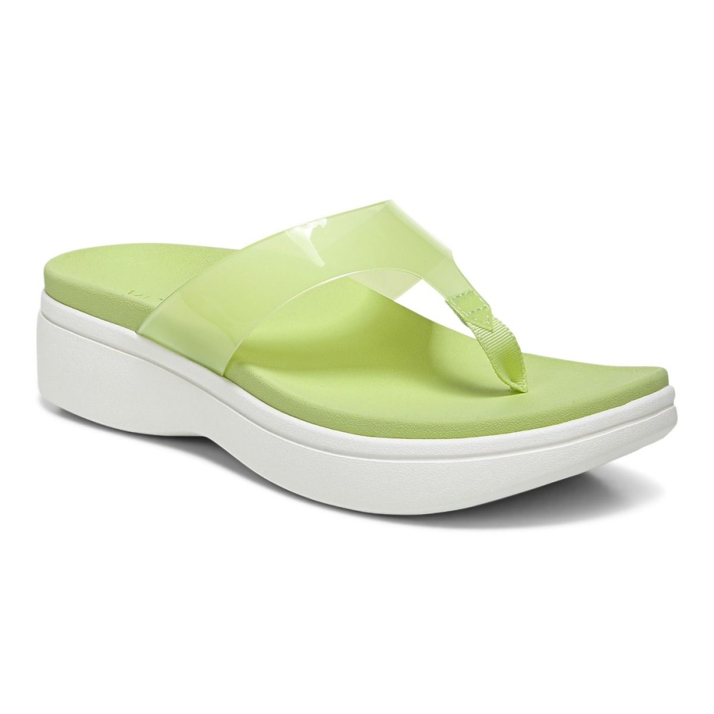 Pale Lime Luminous Platform Sandal Vionic
