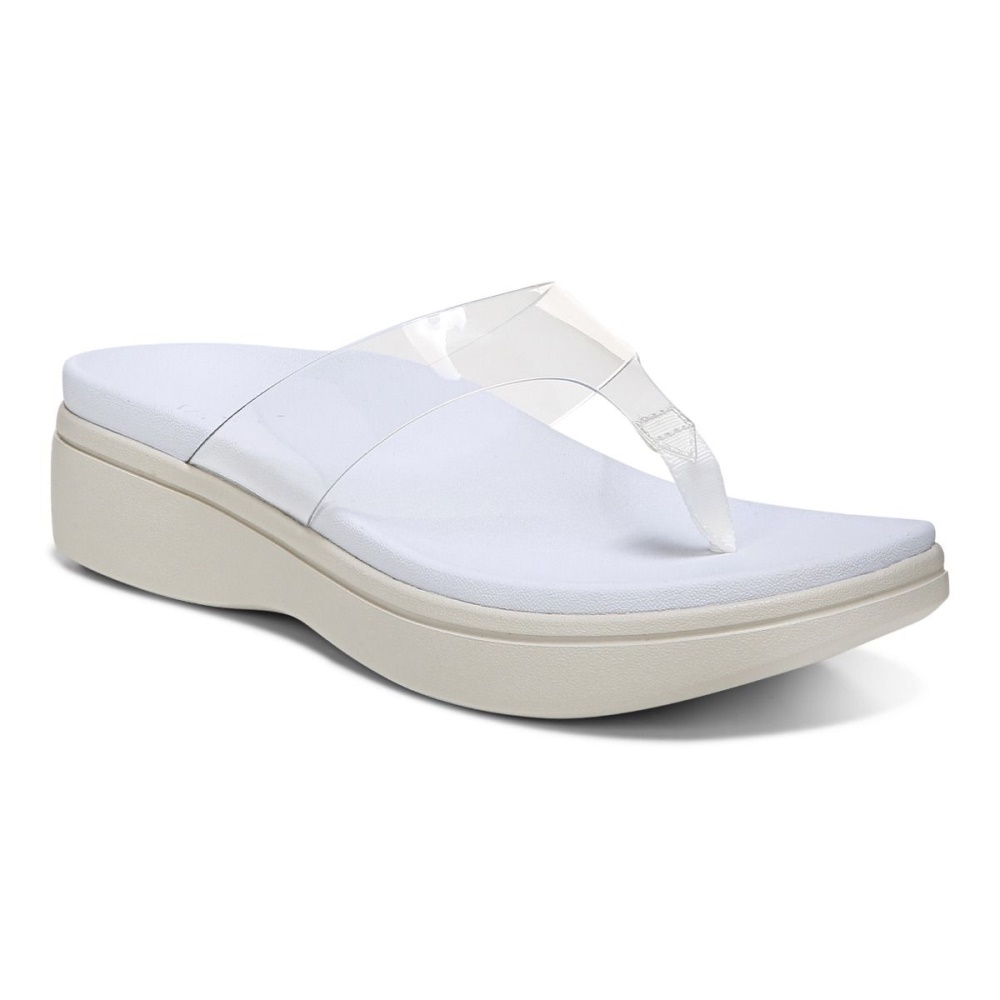 Vionic Luminous Platform Sandal White