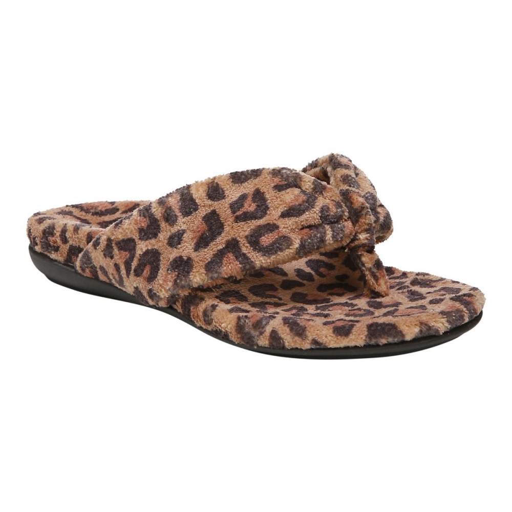 Lydia Slipper Vionic Brown Leopard