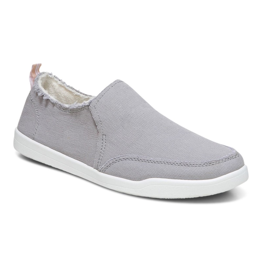 Beach Malibu Slip on Sneaker: Canvas Vionic Light Grey Canvas