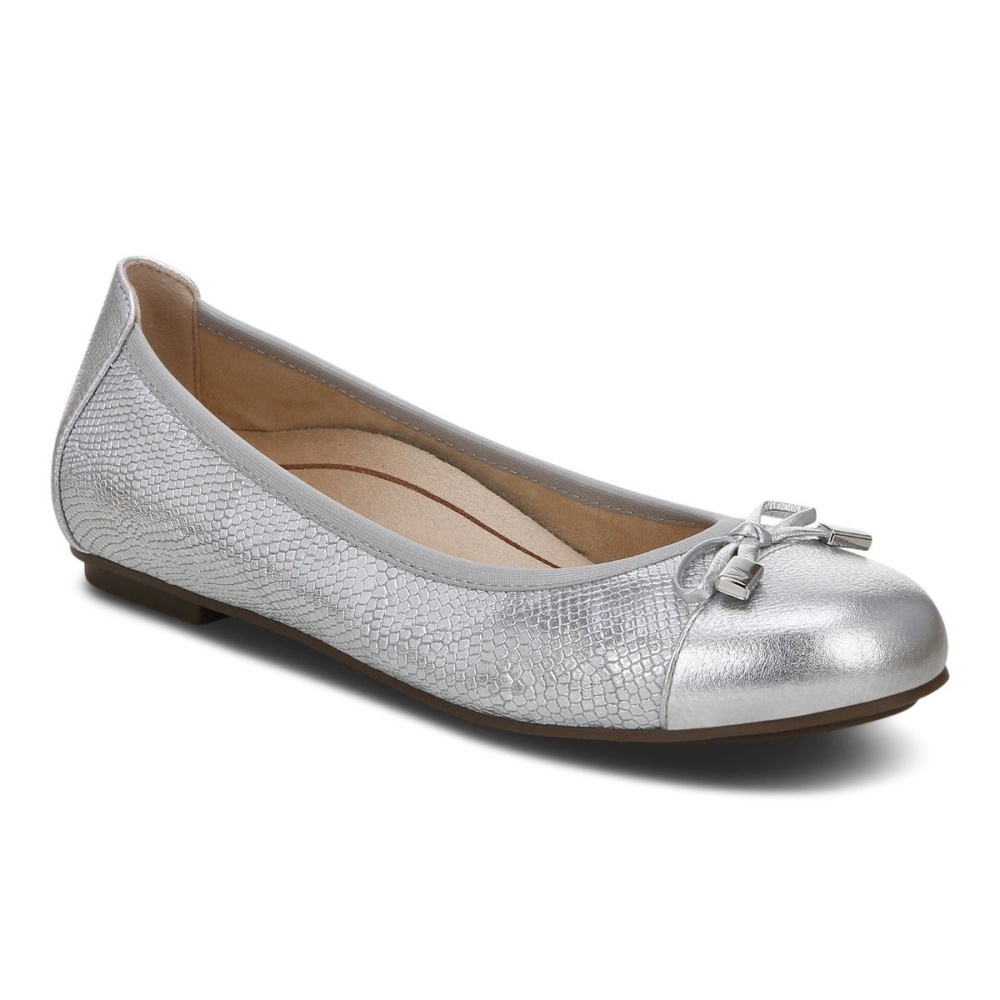 Vionic Silver Minna Ballet Flat