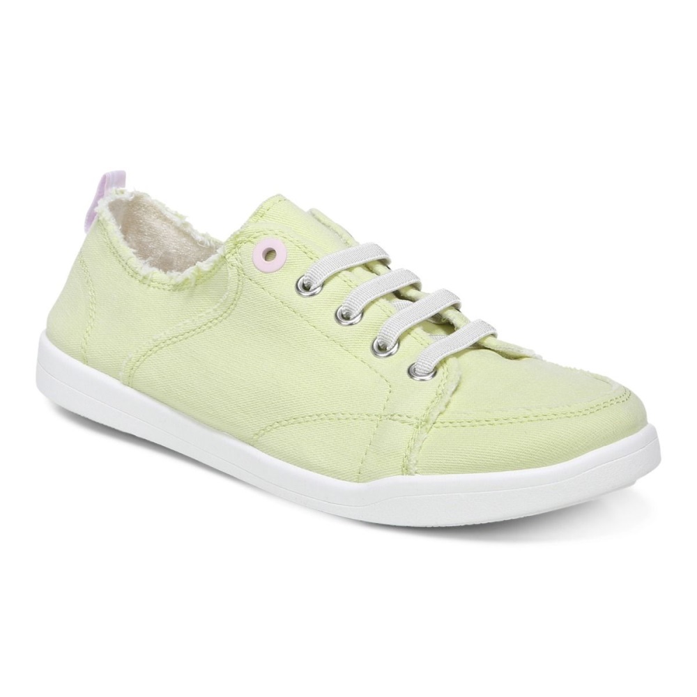 Pale Lime Canvas Beach Pismo Casual Sneaker: Canvas Vionic