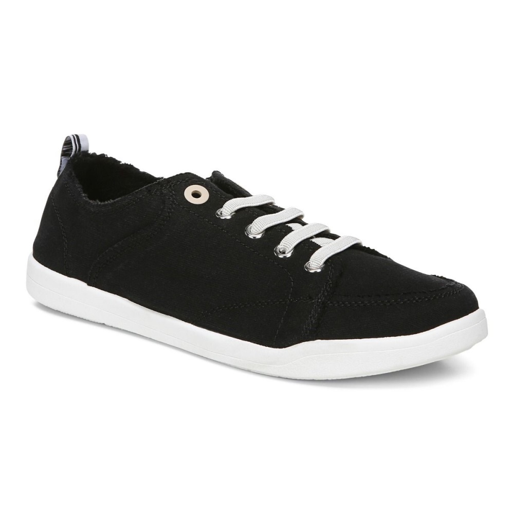 Vionic Black Canvas Beach Pismo Casual Sneaker: Canvas