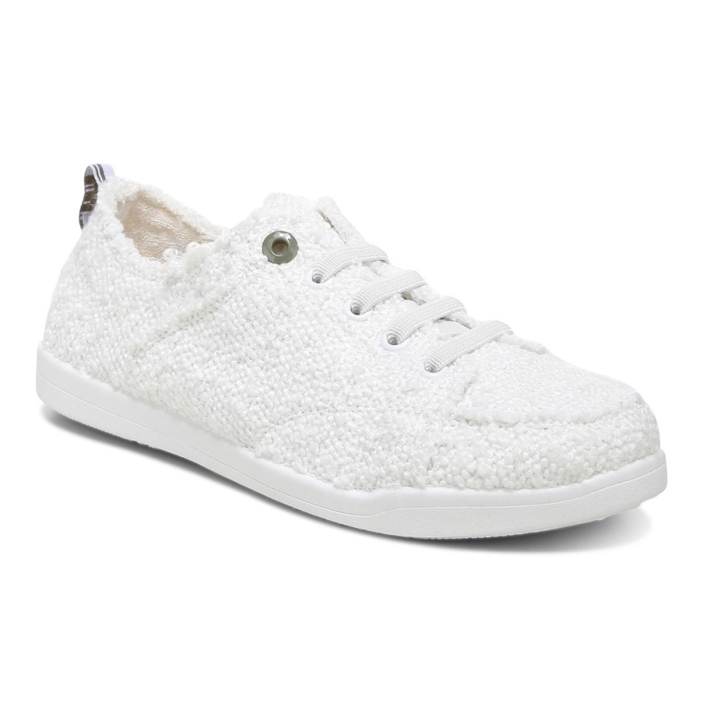Vionic White Boucle Beach Pismo Casual Sneaker: Boucle