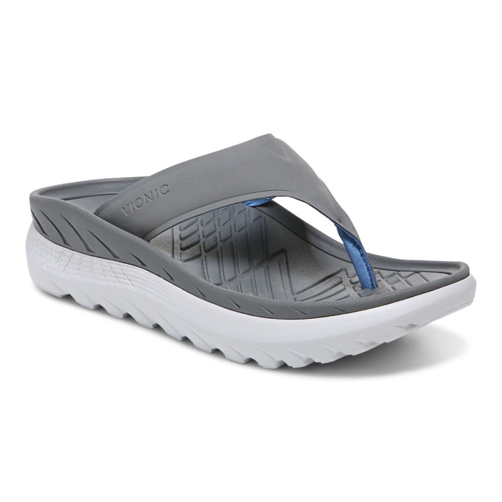 Vionic Restore Recovery Sandal Charcoal Vapor