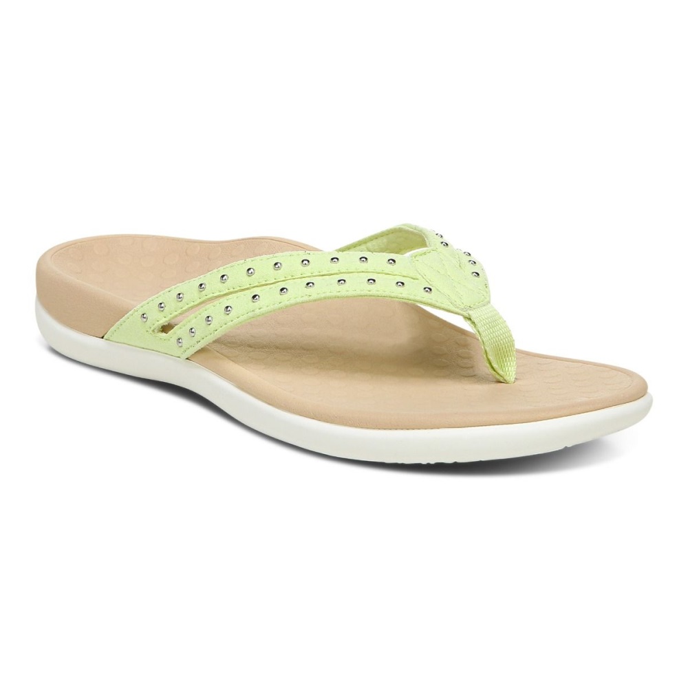 Tasha Toe Post Sandal Vionic Pale Lime