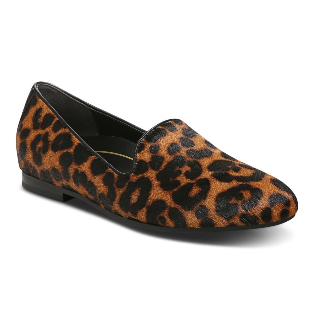 Vionic Tan Leopard Willa Slip on Flat