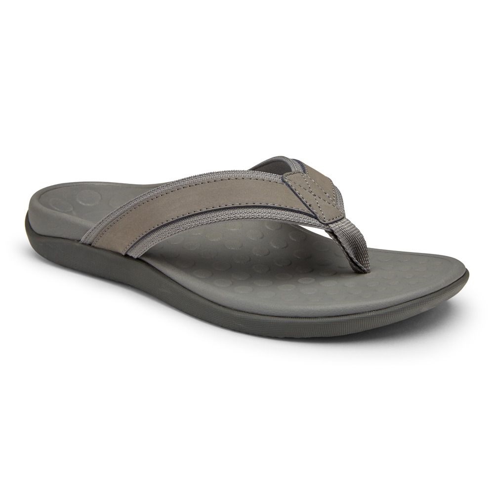 Charcoal Men's Tide Toe Post Sandal Vionic