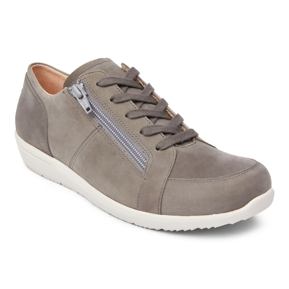 Vionic Slate Grey Nubuck Abigail Lace Up