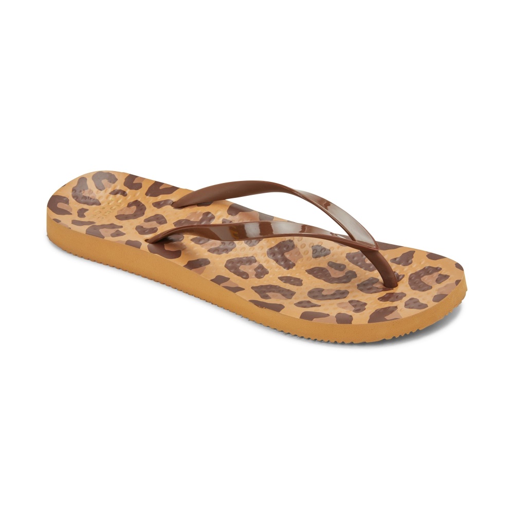 Vionic Noosa Flip Flop Brown Leopard