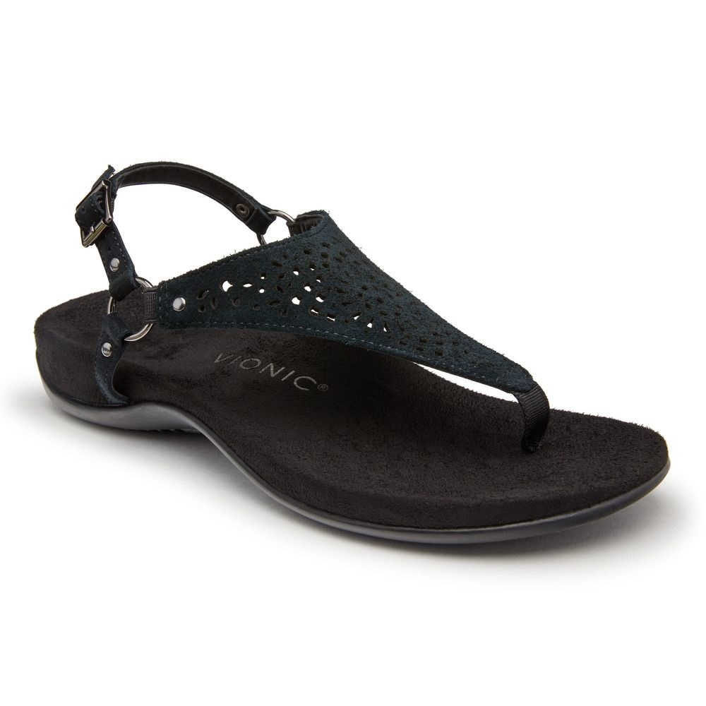 Kirra Sandal Vionic Black Suede
