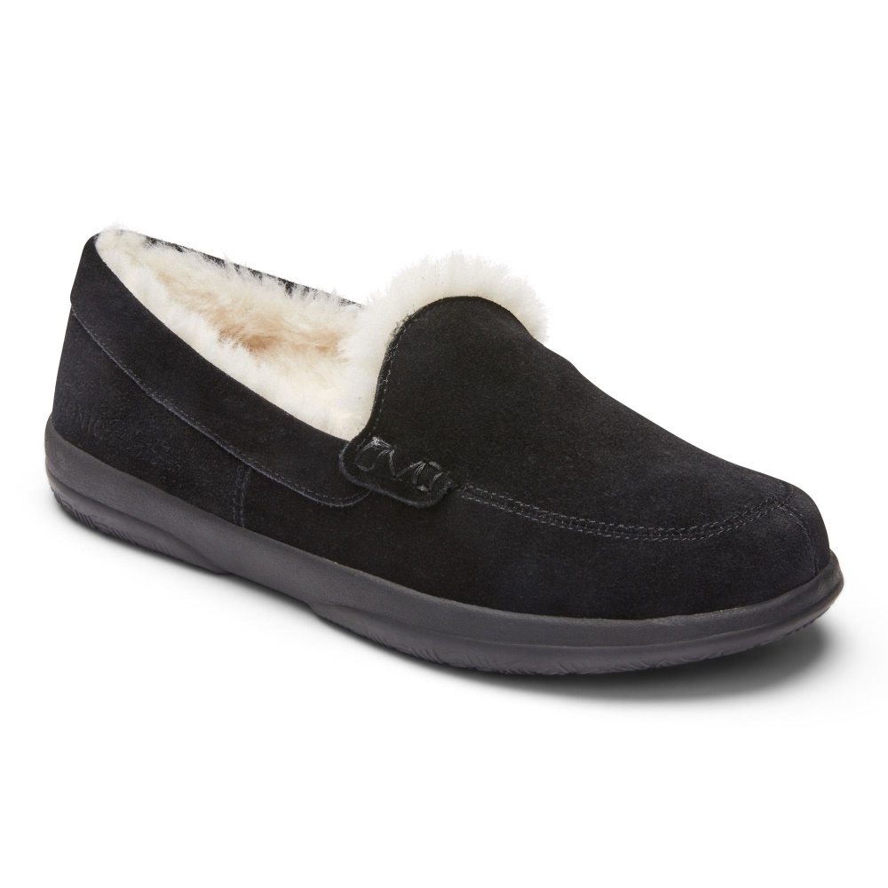 Lynez Slipper Black Suede Vionic
