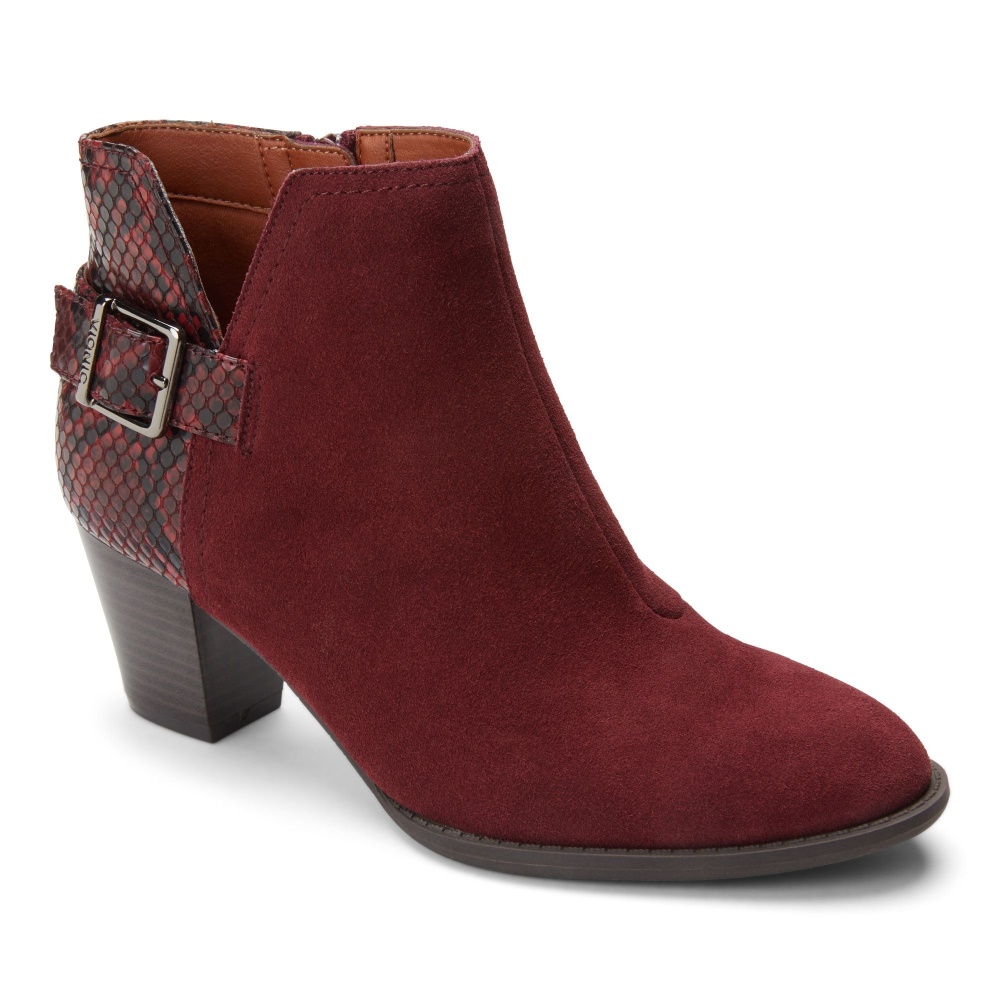 Vionic Wine Naomi Ankle Boot