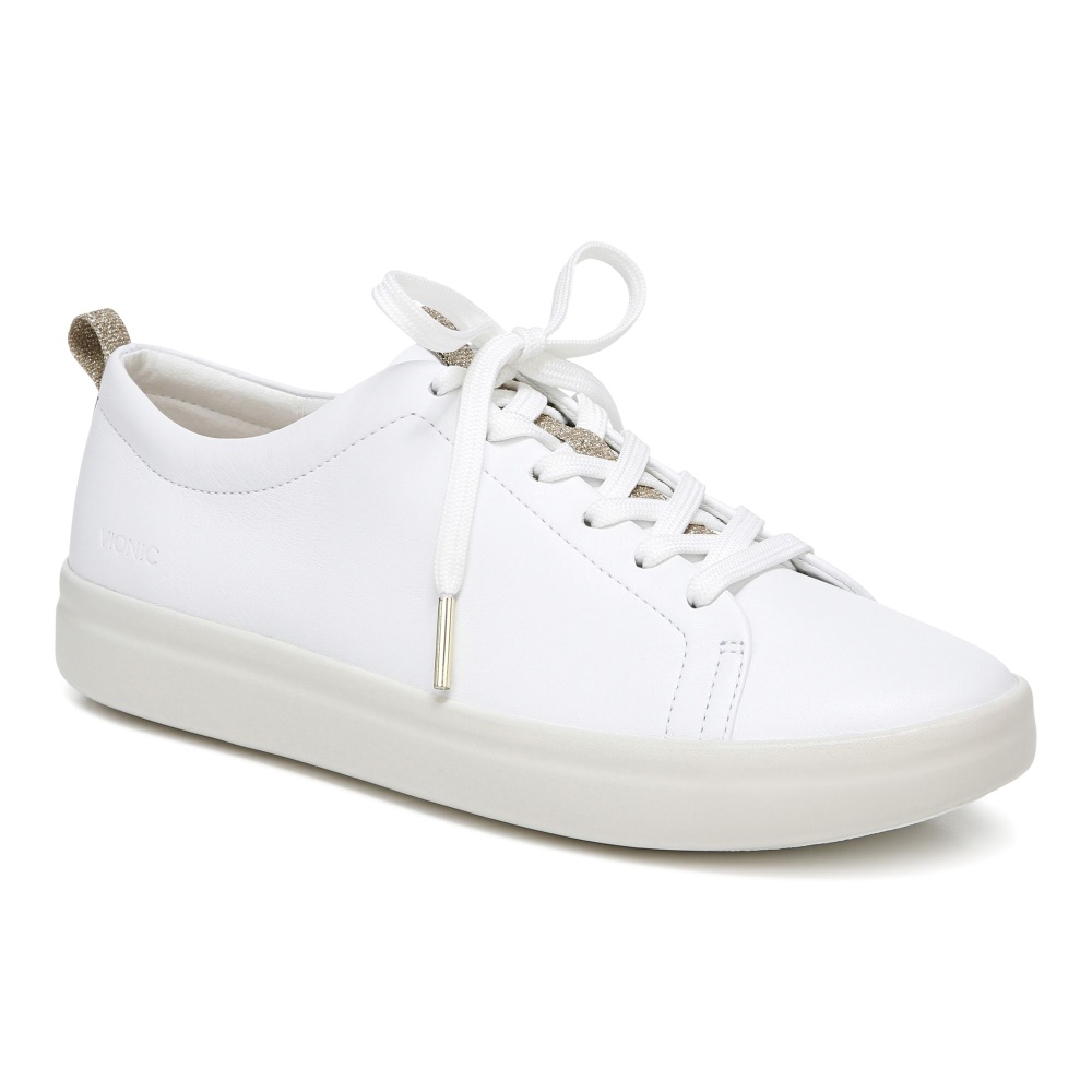 Paisley Trainer White Leather Vionic