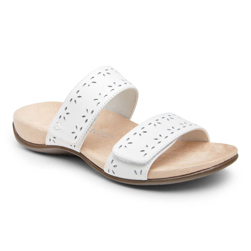 Randi Slide Sandal Vionic White Leather