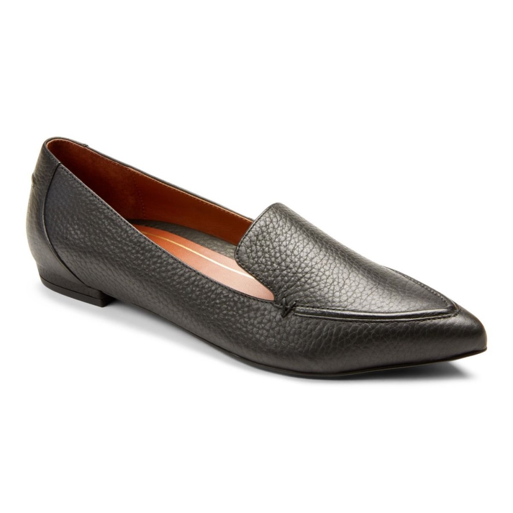 Noah Flat Black Leather Vionic