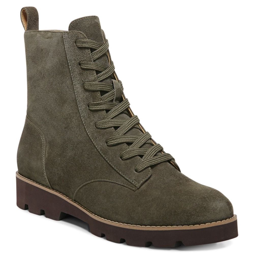 Olive Lani Lace-up Combat Boot Vionic