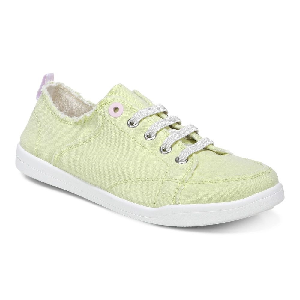 Pale Lime Canvas Vionic Pismo Casual Trainer