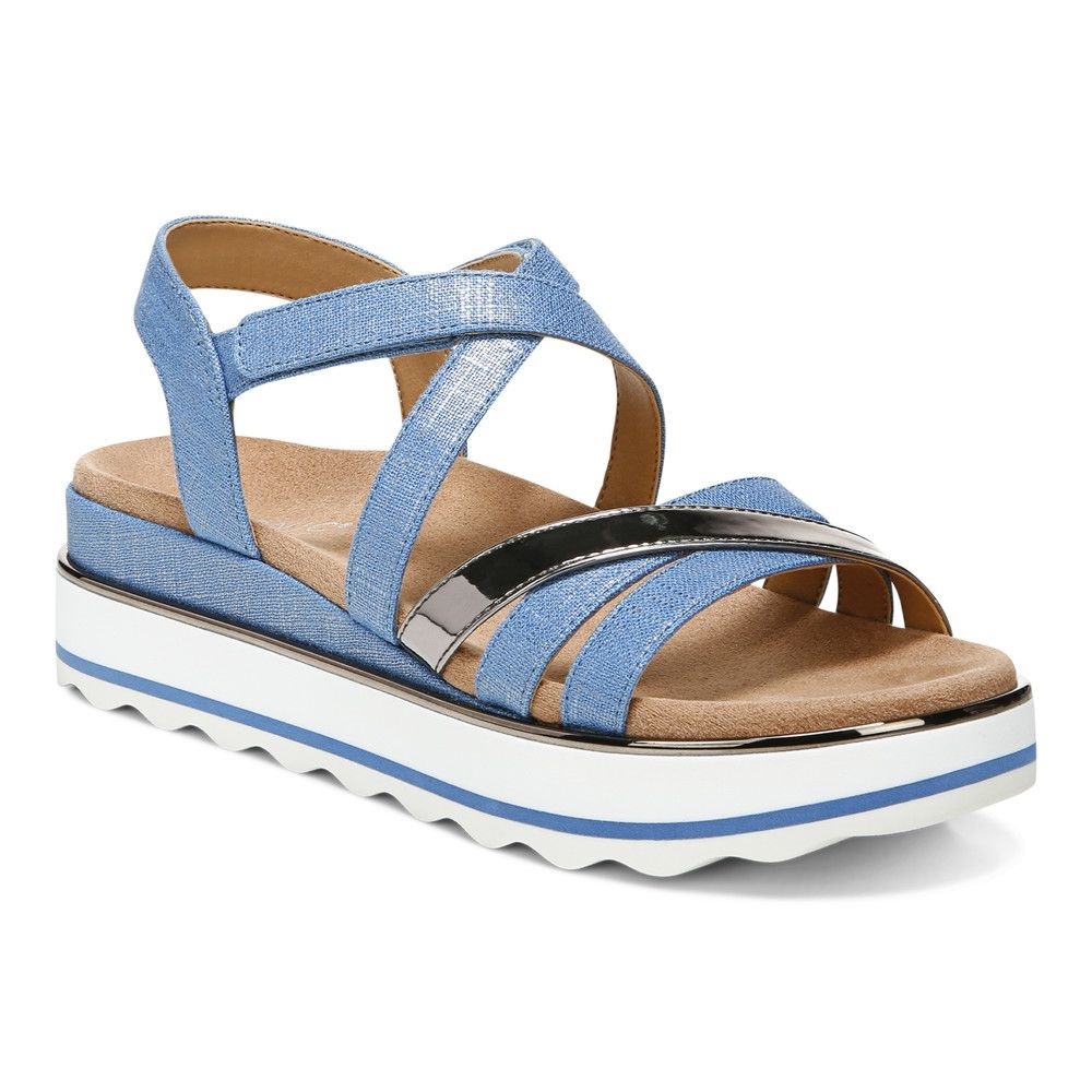 Vionic Kellyn Flatform Sandal Vallarta Blue
