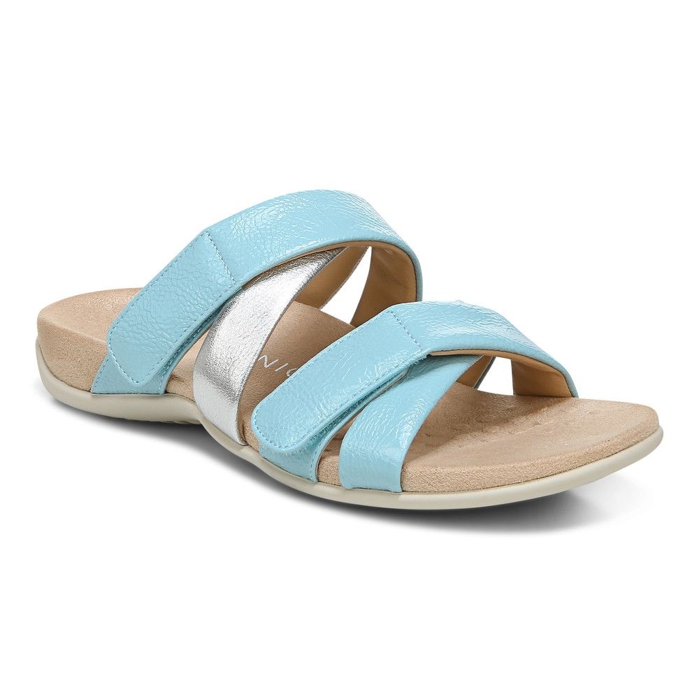 Vionic Porcelain Blue Hadlie Slide Sandal