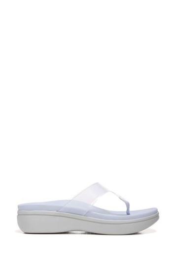 Vionic Luminous Blue Thong Wedge Sandals