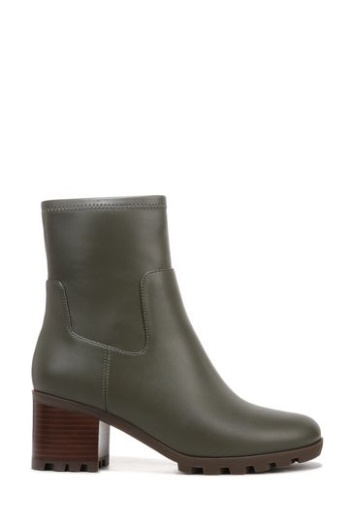 Vionic Olive Green Stretch Synthetic Ronan Mid Shaft Boots