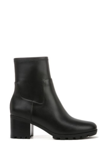 Vionic Ronan Black Stretch Synthetic Mid Shaft Boots